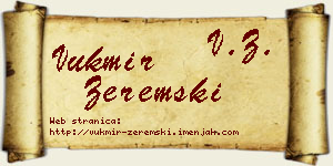 Vukmir Zeremski vizit kartica